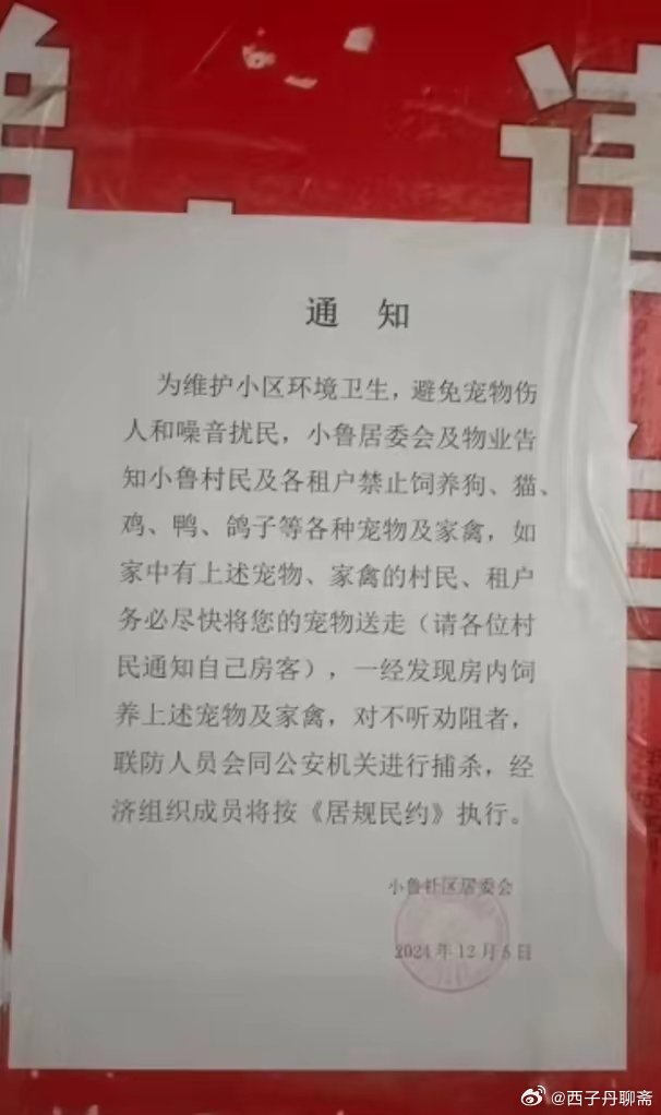 物业严厉打击住户养宠物，捕杀无预警