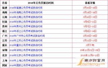 公务员考试时间解析及具体安排