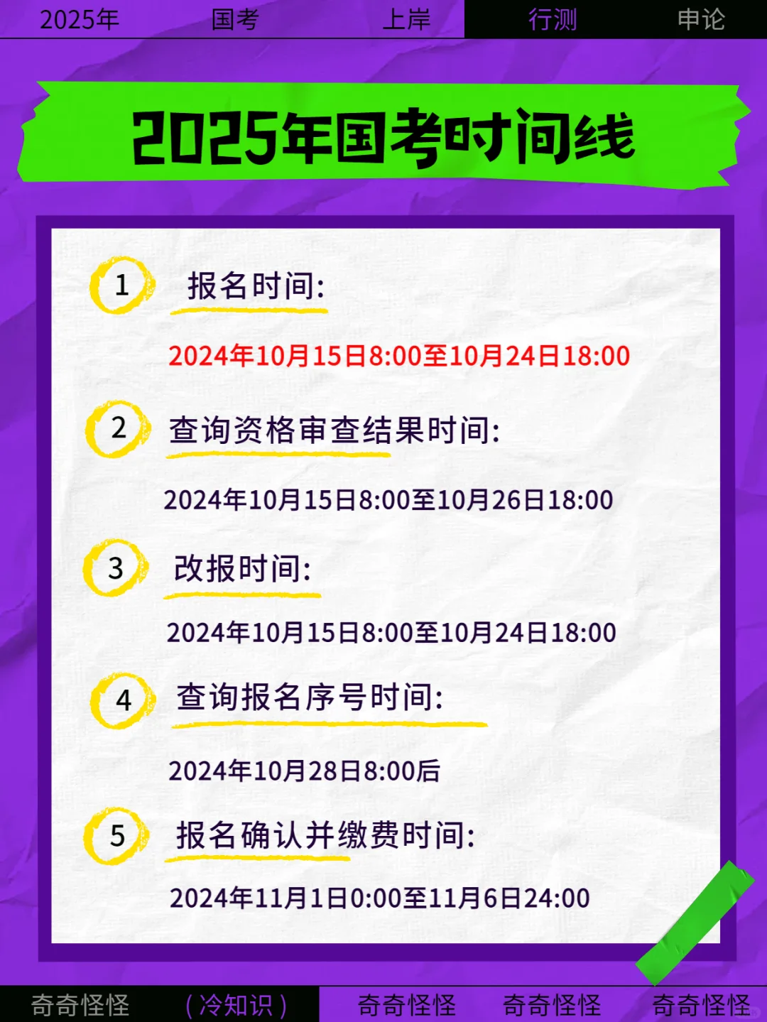 国考时间揭秘，洞悉国家公务员考试日程安排（2025年具体考试时间）