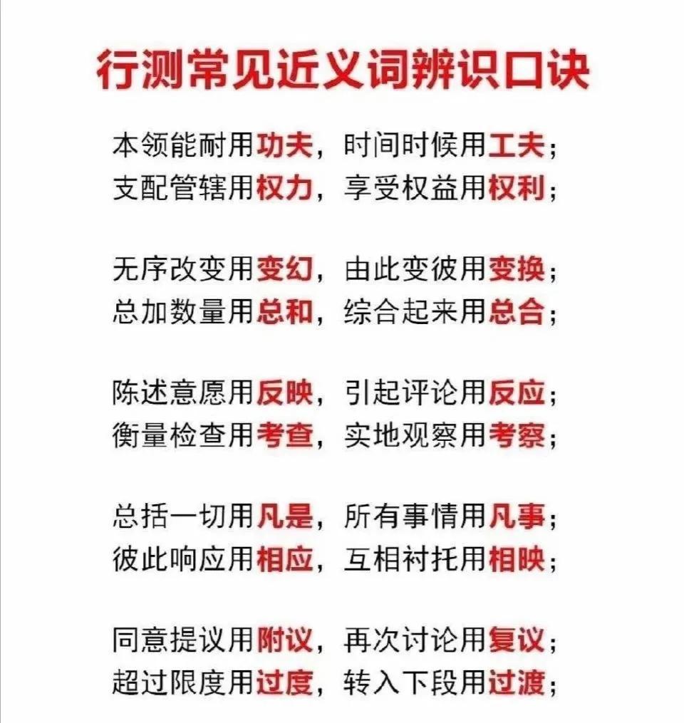 行测必备技巧口诀表，100招提升能力，轻松应对挑战